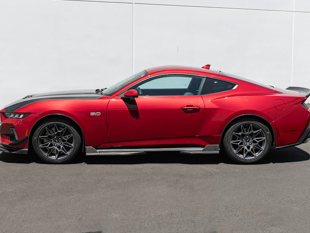 2024-UP FORD MUSTANG S650 | GT350R PERFORMANCE STYLE CARBON FIBER SIDE SKIRTS EXTENSION ROCKER PANELS GROUND EFFECTS